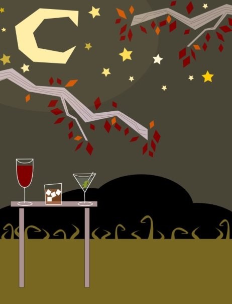 Old Man Ski cocktail drawing