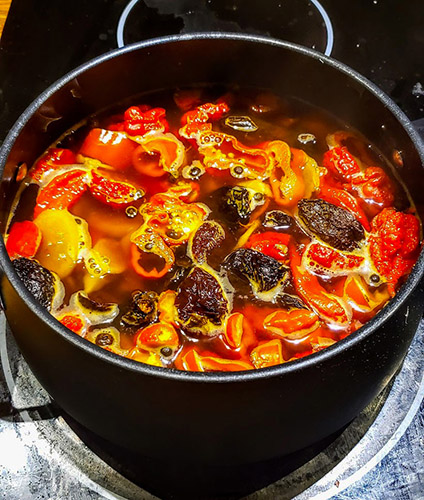 Peppers cooking