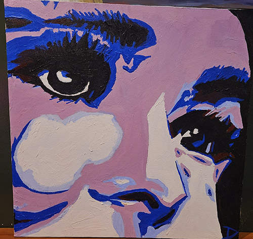 Purple face