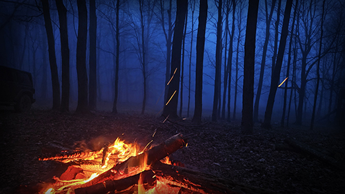 Fire and fog
