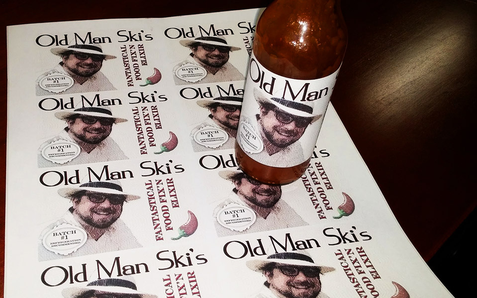 First bottles with lable